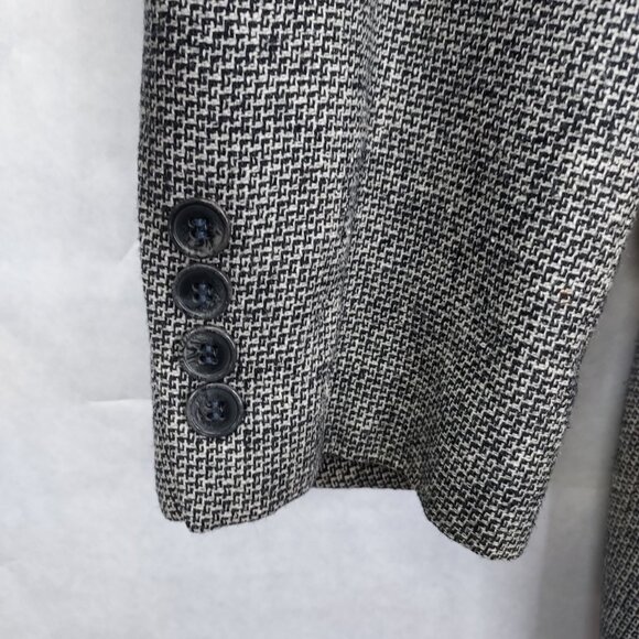 Gino Rossi Sport Coat Mens 40R 100% Silk Plaid 2-Button Blazer Nailshead Pattern - Picture 6 of 16